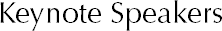 Keynote Speakers